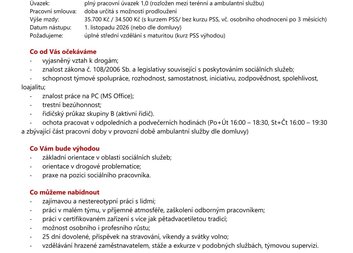 Pracovník nebo pracovnice v sociálních službách